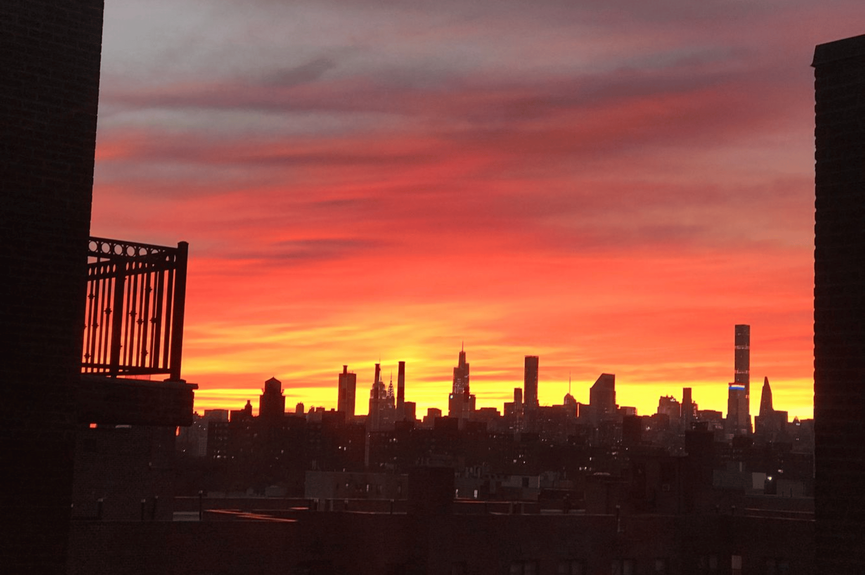 NYC skyline at 25-40 31st Ave, Unit 6E, a co-op apartment in Astoria, Queens (11106).