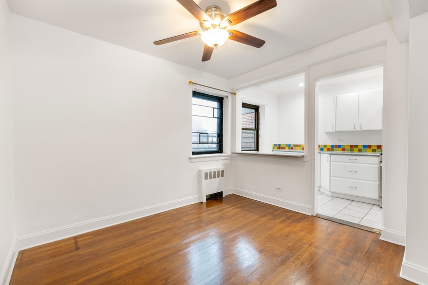 Dining Area and Kitchen at 34-10 94th St, Unit 6G, a co-op apartment in Jackson Heights, Queens (11372)