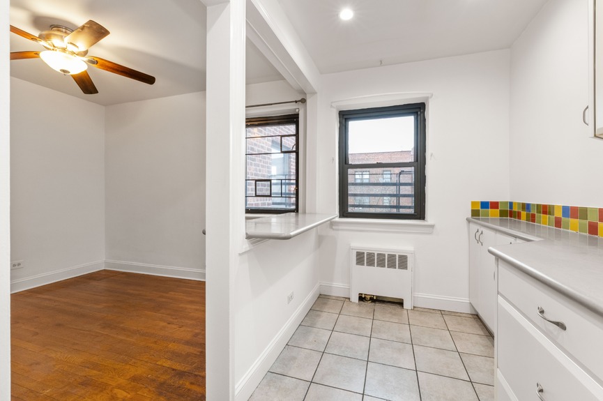 Dining Area and Kitchen at 34-10 94th St, Unit 6G, a co-op apartment in Jackson Heights, Queens (11372)