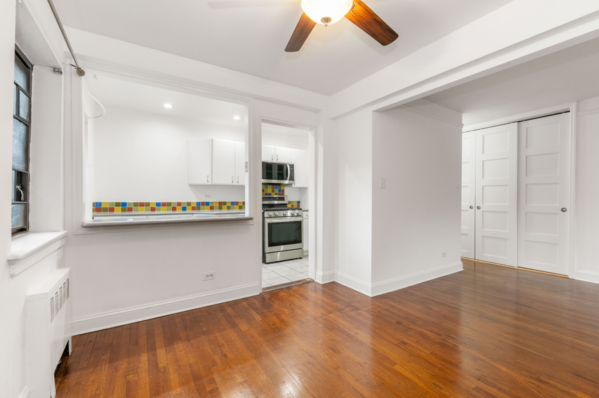 Dining Area and Kitchen at 34-10 94th St, Unit 6G, a co-op apartment in Jackson Heights, Queens (11372)