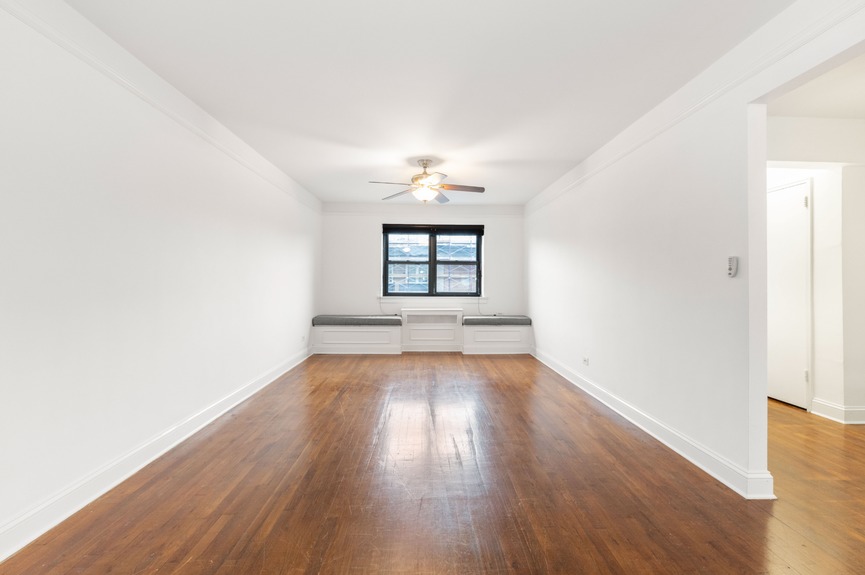 Living room at 34-10 94th St, Unit 6G, a co-op apartment in Jackson Heights, Queens (11372)
