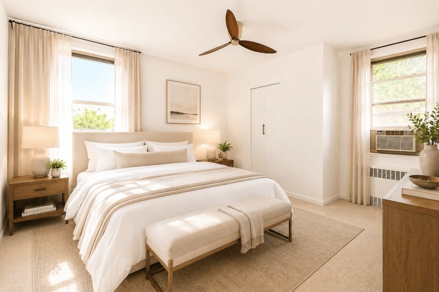 Bedroom at 39-25 51st St, Unit 1F, a co-op apartment in Woodside, Queens (11377)