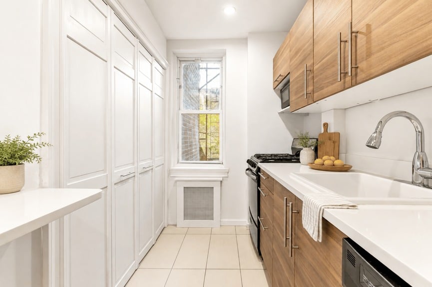 Kitchen at 39-25 51st St, Unit 1F, a co-op apartment in Woodside, Queens (11377)