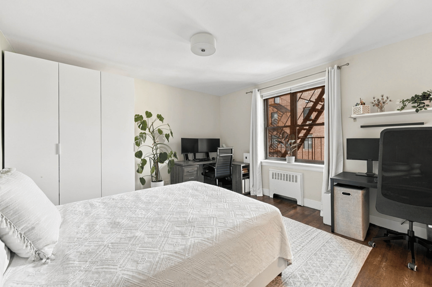 Bedroom at 88-09 Northern Blvd, Unit 506, a co-op apartment in Jackson Heights, Queens (11369).