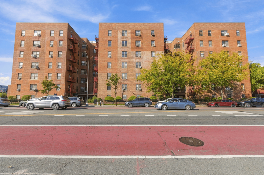 Building Exterior at 88-09 Northern Blvd, Unit 506, a co-op apartment in Jackson Heights, Queens (11369).