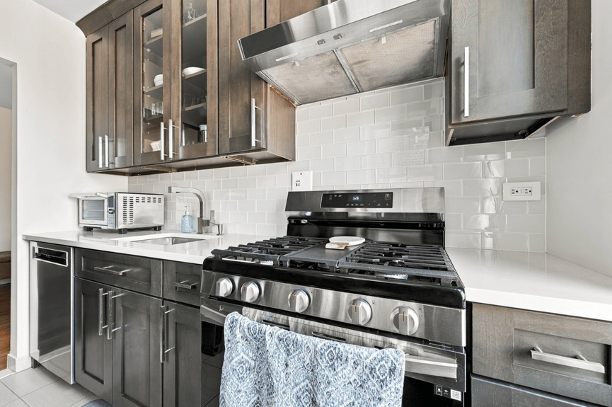 Kitchen at 88-09 Northern Blvd, Unit 506, a co-op apartment in Jackson Heights, Queens (11369).