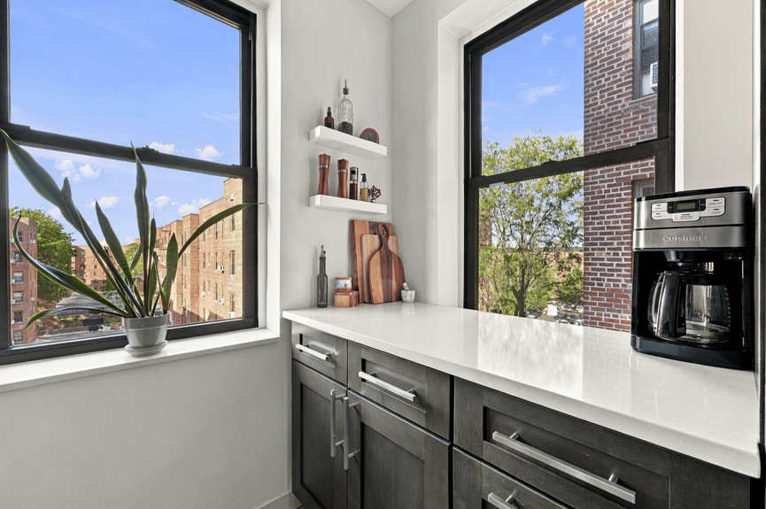 Kitchen at 88-09 Northern Blvd, Unit 506, a co-op apartment in Jackson Heights, Queens (11369).