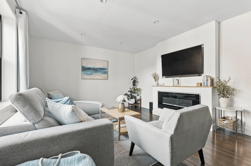 Living room at 88-09 Northern Blvd, Unit 506, a co-op apartment in Jackson Heights, Queens (11369).