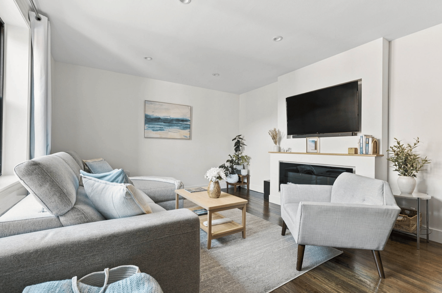Living room at 88-09 Northern Blvd, Unit 506, a co-op apartment in Jackson Heights, Queens (11369).