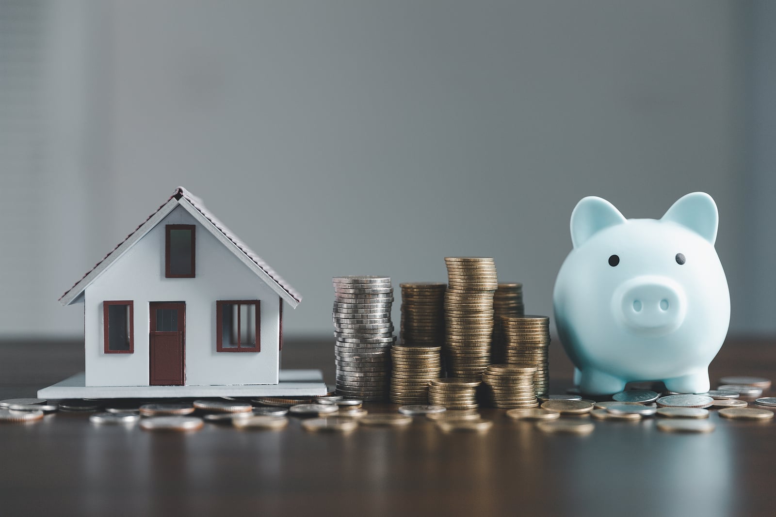 Saving Investment Home With Loan Finance Money Business Concept.