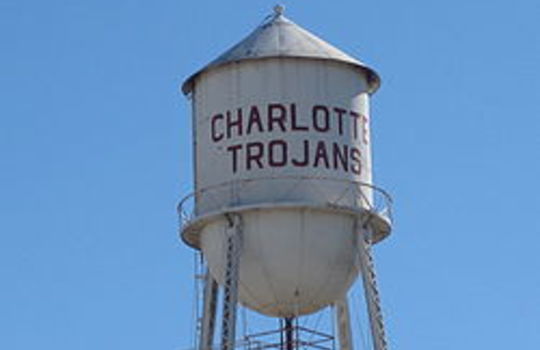 Pictreu of Charlotte Texas Water Tower