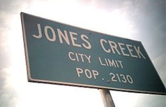 Picture of Jones Creek Texas State sign