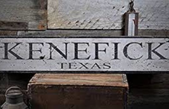 Picture of Kenefick Texas sign