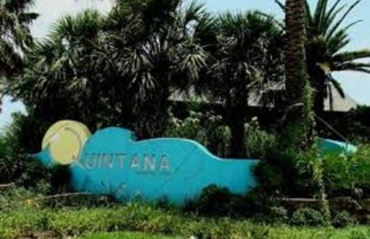 Picture of Quintana Texas welcome sign