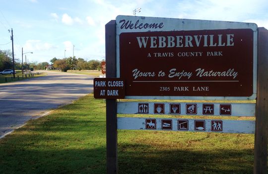 "Picture of ""Welcome"" Sign in Webberville Texas"