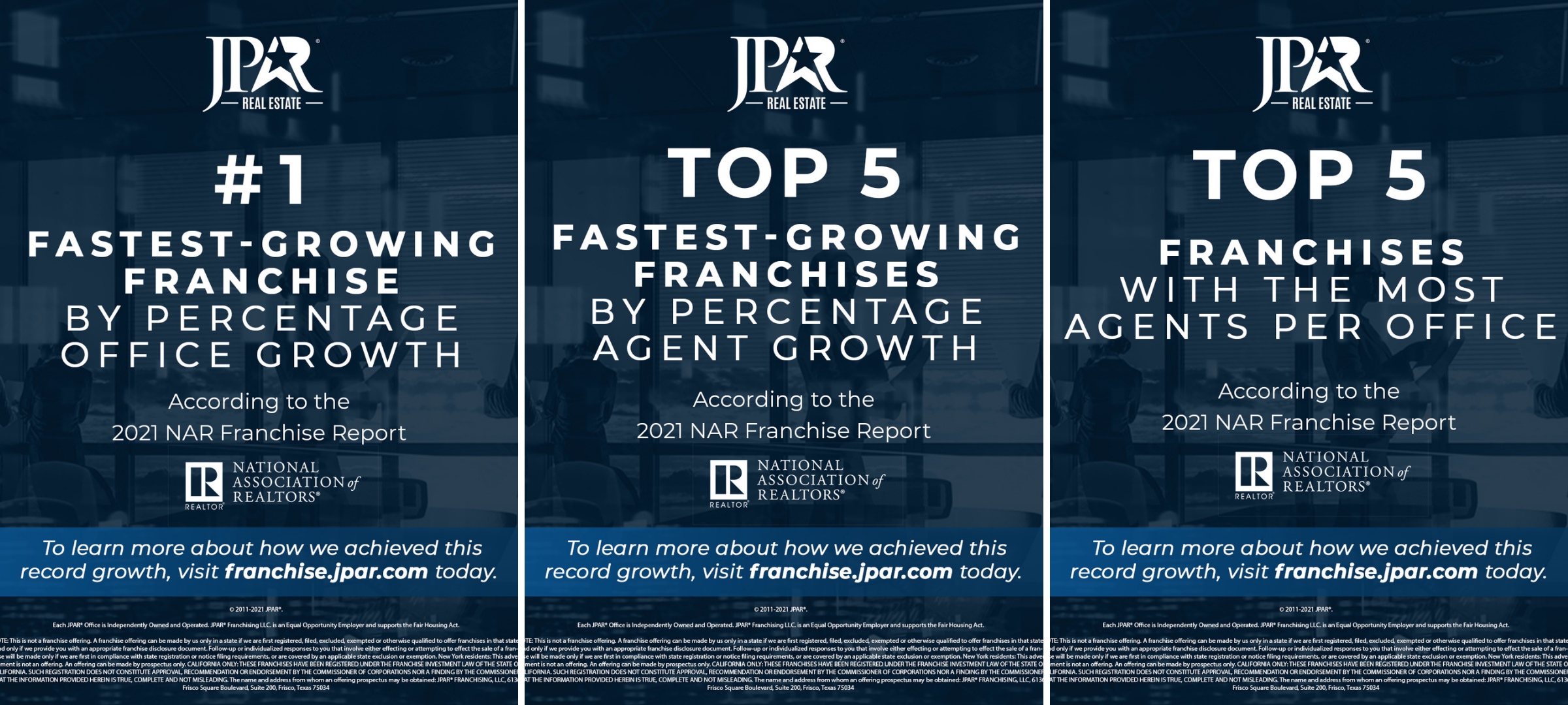 jpar named #1 fastest-growing franchise according to NAR 2021 franchise report