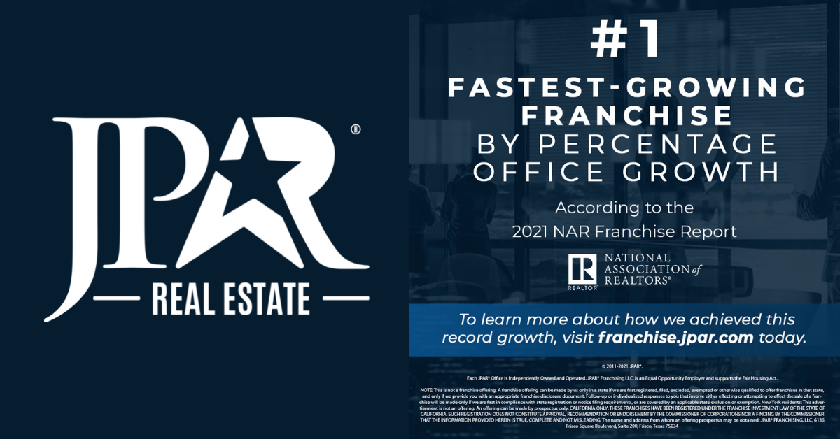 Jpar® Real Estate Recognized As 1 Fastest Growing Franchise By Nar Jpar® Real Estate