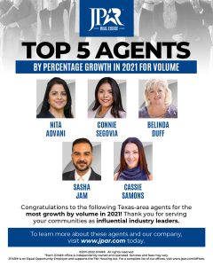 JPAR Top 5 Texas-Area Agents by 2021 Growth in Volume