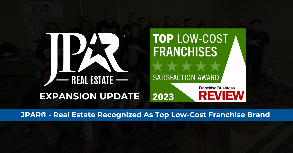 JPAR® - Real Estate Recognized As Top Low-Cost Franchise Brand