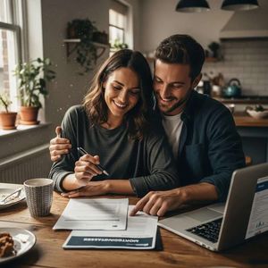 couple-reviewing-mortgage-documents-in-a-cozy-kitchen-symbolizing-the-journey-to-homeownership-38cc9f3b-1aa4-4639-81f1-6c1501048c8a