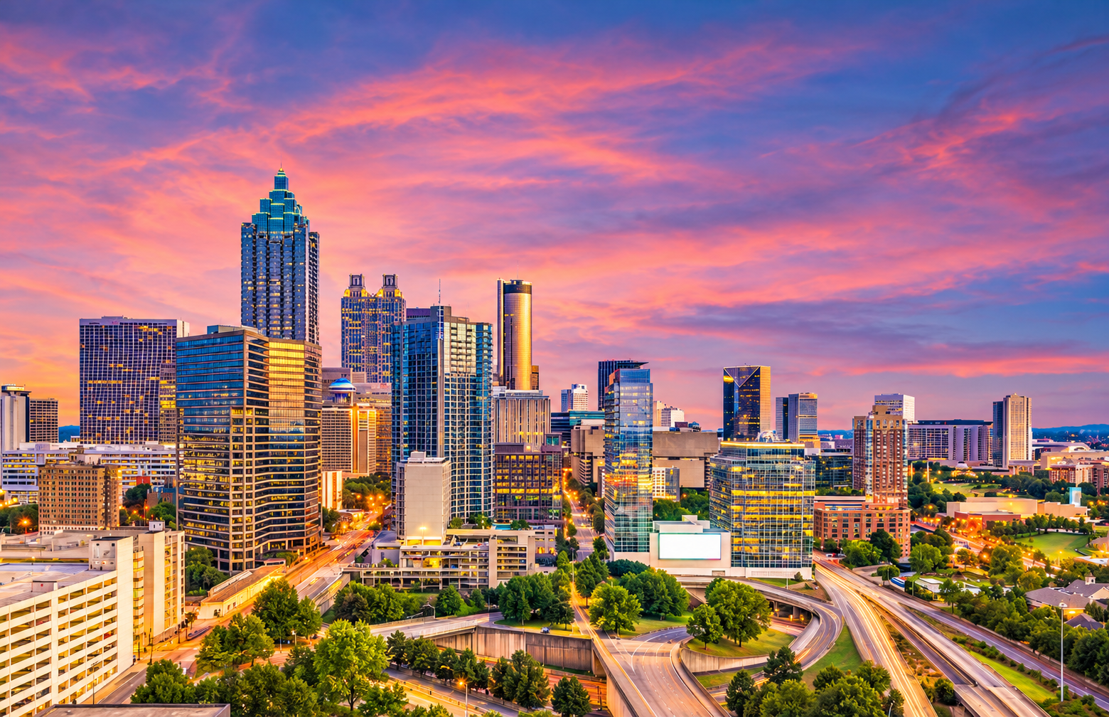 Atlanta Skyline at Sunset