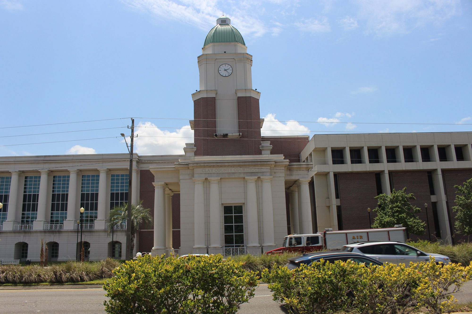 Clay County Courthouse with its clock tower in Green Cove Springs, Florida