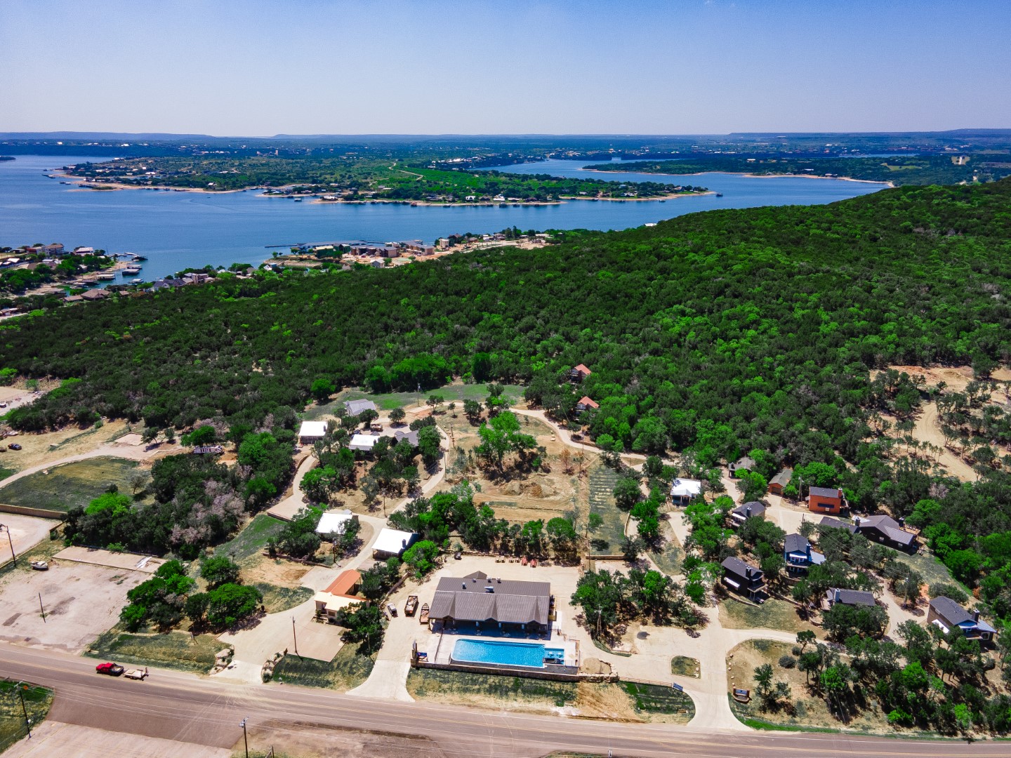 The Retreat Possum Kingdom Lake aerial