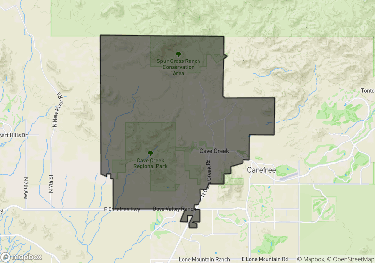 Cave Creek Zip Code Map