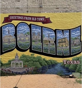 City of Boerne mural in downtown Boerne, Texas