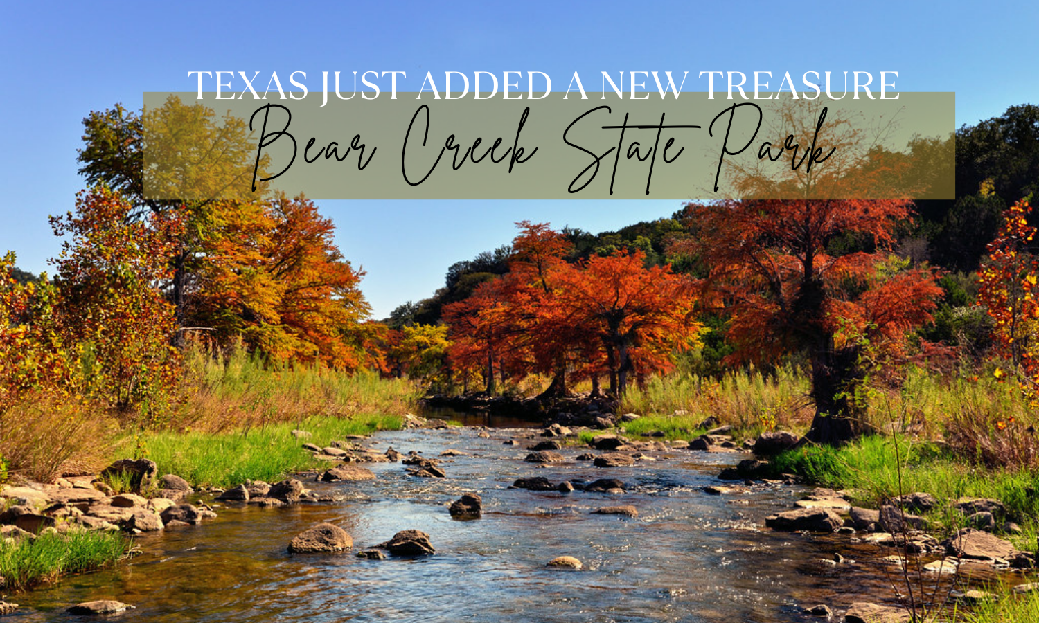 Scenic view of Bear Creek State Park canyons in Texas Hill Country