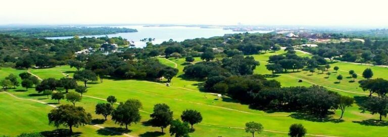 Lush fairways and lake views at Blue Lake Golf Club in Horseshoe Bay, a central feature of the Blue Lake Estates community on Lake LBJ.