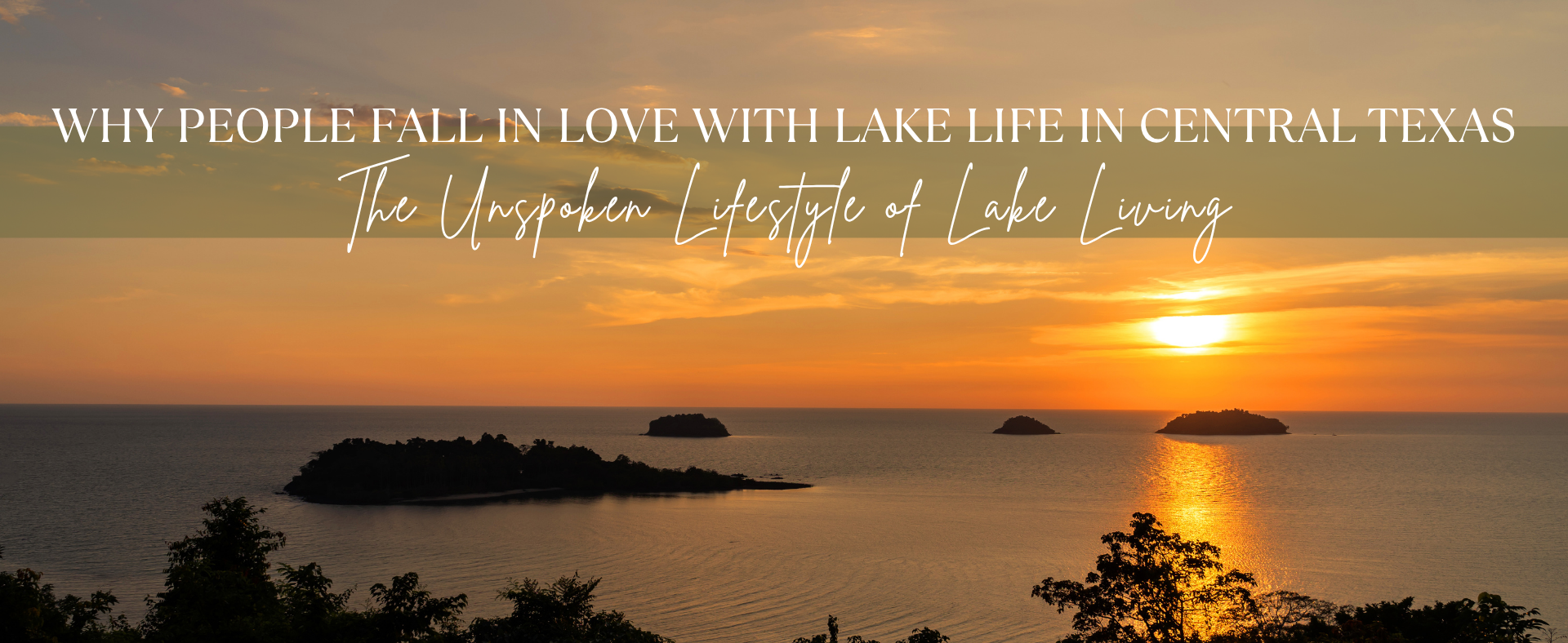 Luxury waterfront home overlooking a Central Texas lake at sunset with boat dock, outdoor patio, and panoramic Highland Lakes views.
