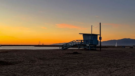 Winter colorful sunset in Southern California