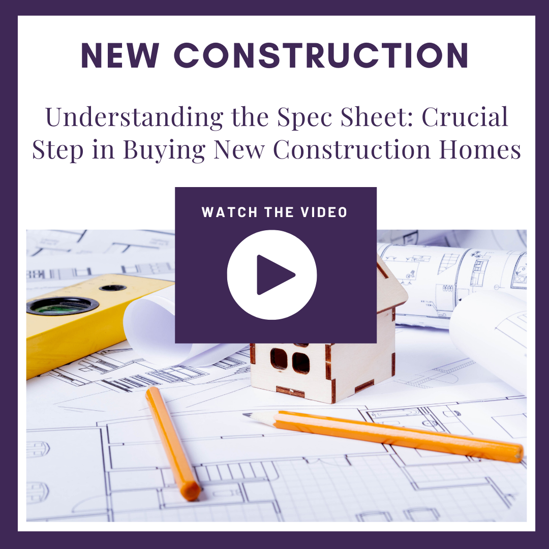 New Construction Home Spec Sheet